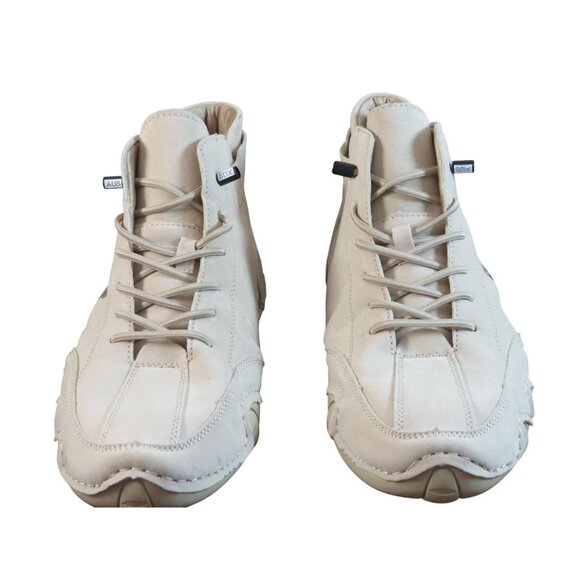 Men's Beige Ldeck High-Top Sneakers/Boots  Size 44 Leather - Picture 2 of 8